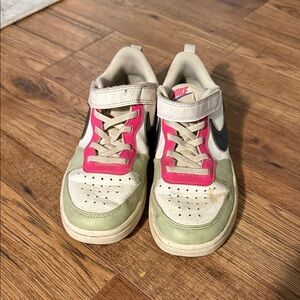 Nike Kids Sneakers - Pink, Green, and Cream
